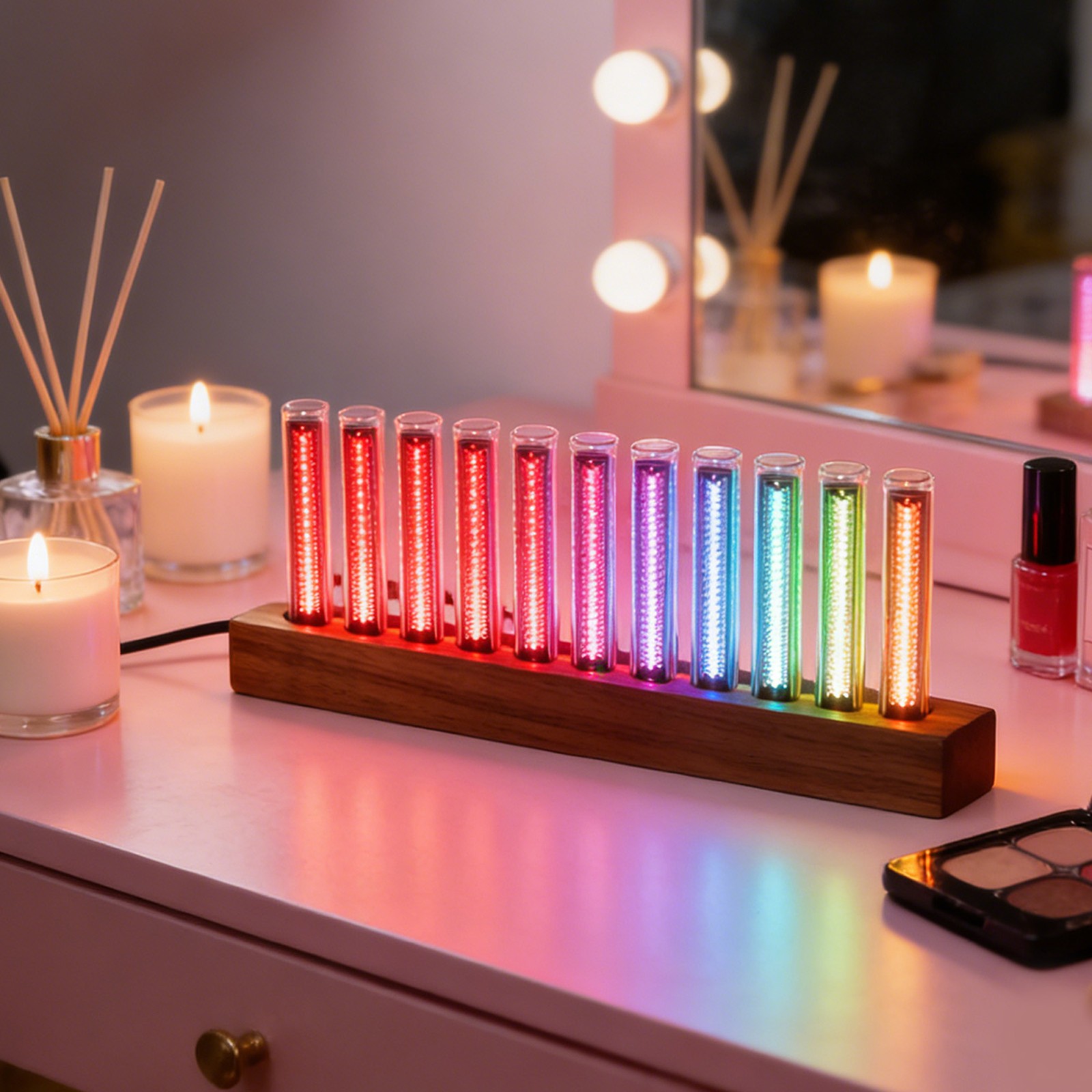 1 LED Music Spectrum Display With Adjustable Brightness For Home Use