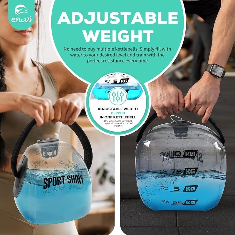 Adjustable Kettlebell 2-22LB Foldable Water-Filled Leak-Proof Training Tool New