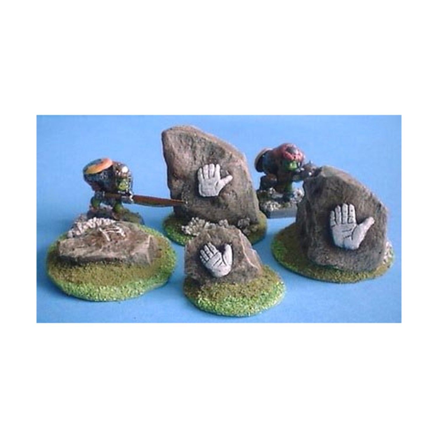Ainsty Fantasy Mini Terrain 28mm White Hand Stones Pack New