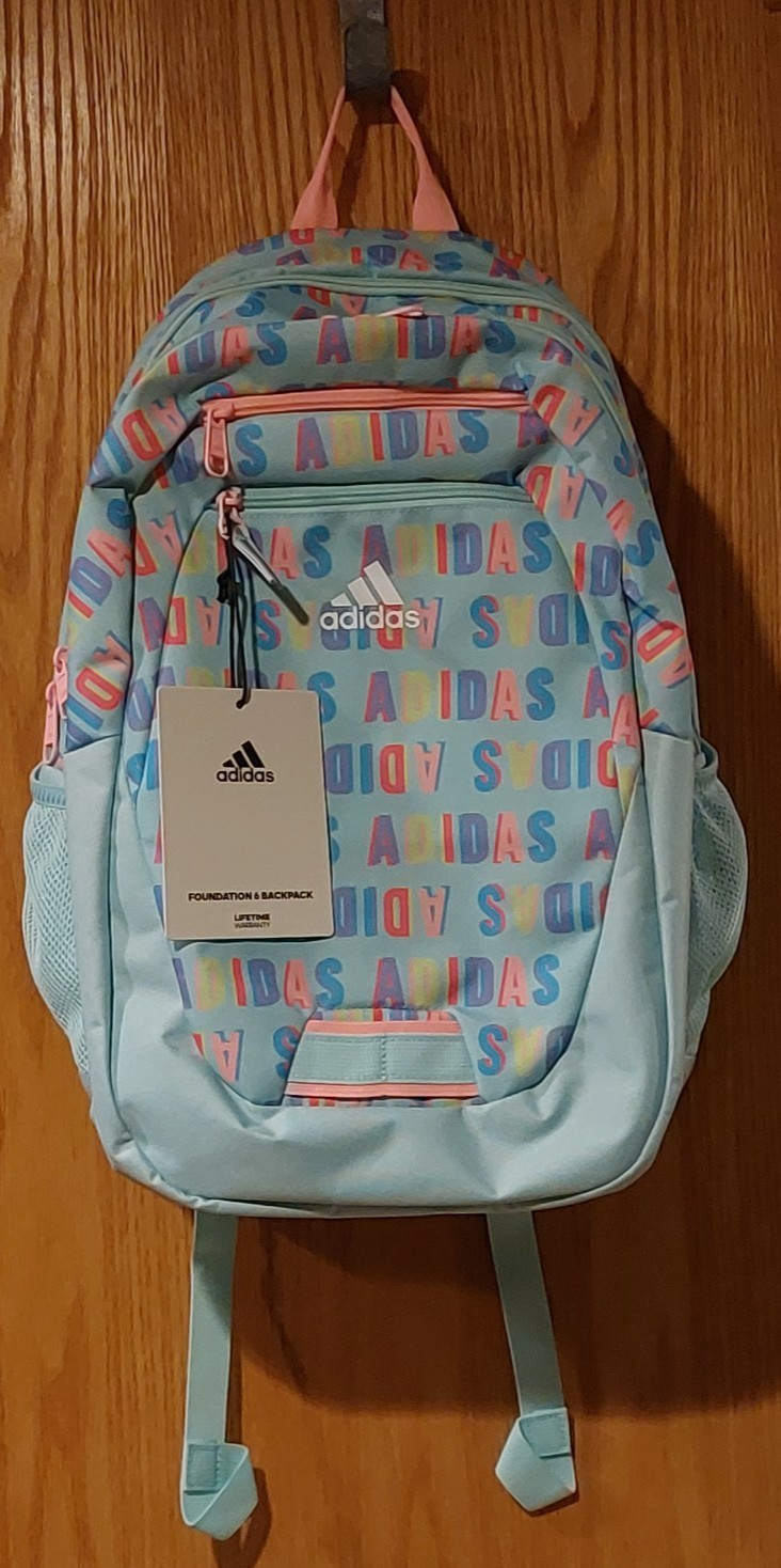 New Adidas Foundation 6 Backpack Aqua Pink Spark