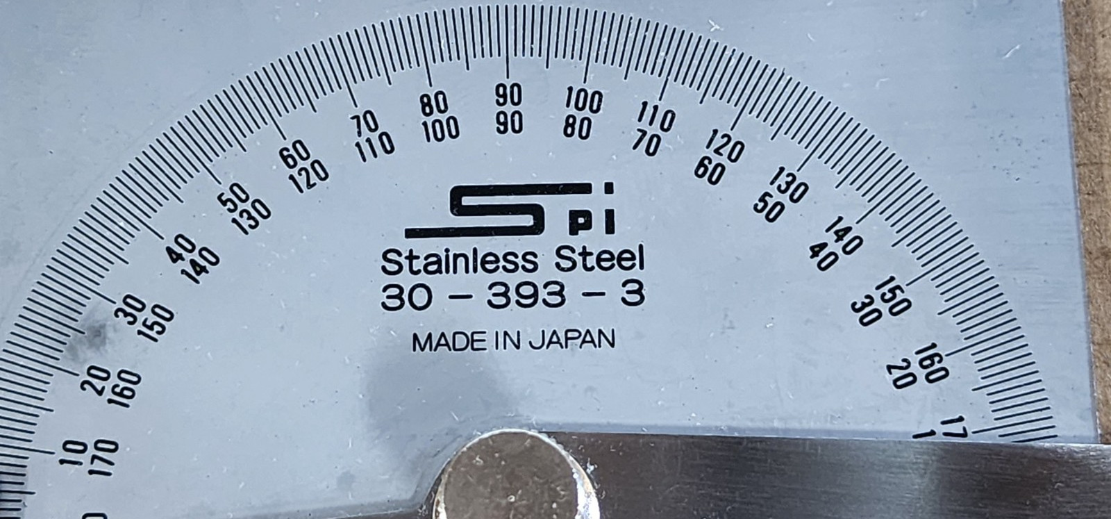 SPI 30-393-3 Rectangular Head Protractor - Made in Japan