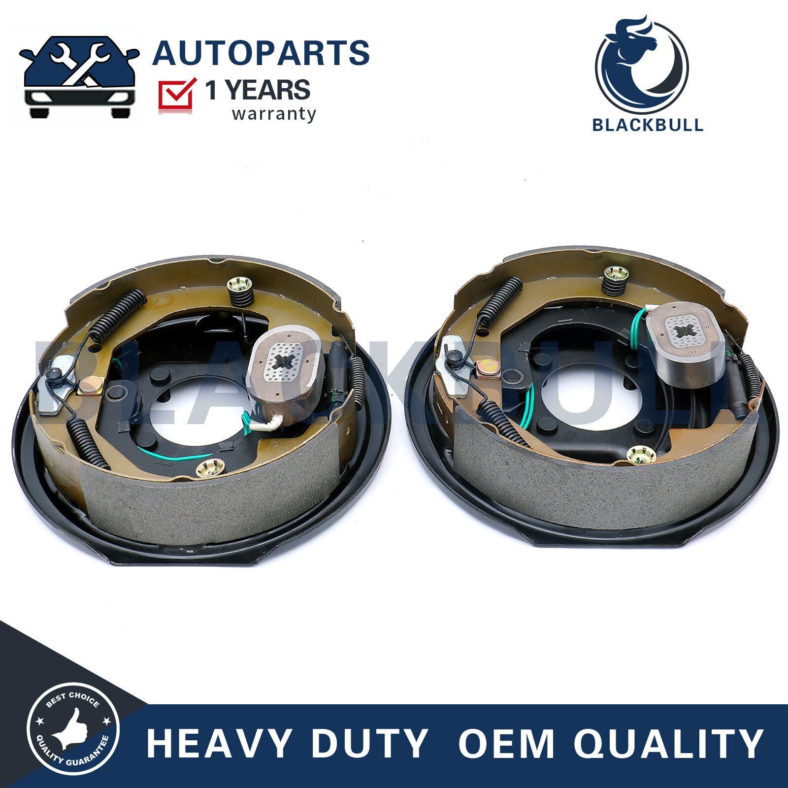 Pair 10" x 2.25 Electric Trailer Brake Assembly Left Right 3500lb 10 x2-1/4