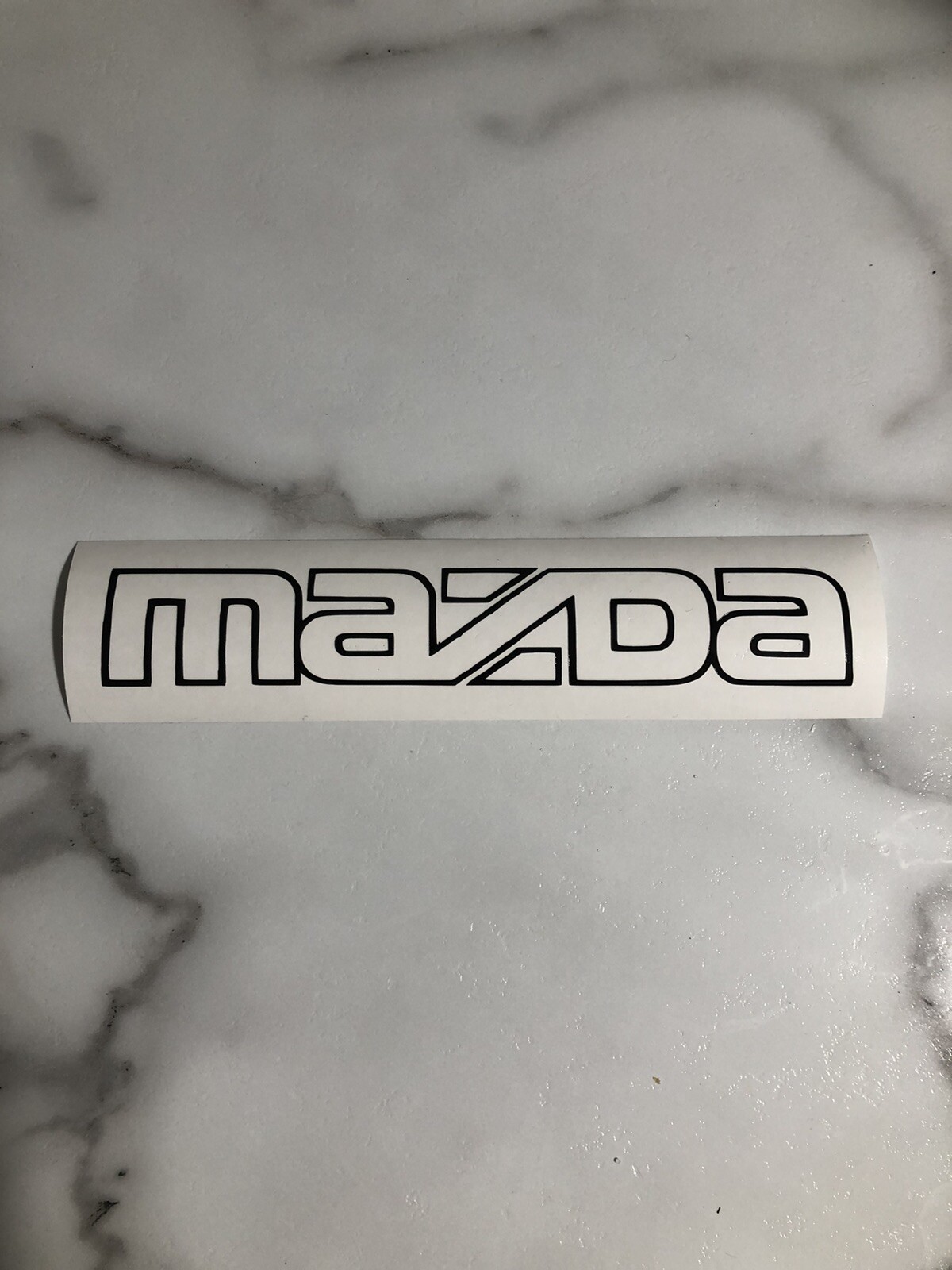 90-93 Miata Front Bumper Mazda Decal logo sticker JDM 8"X1.39” (Black )