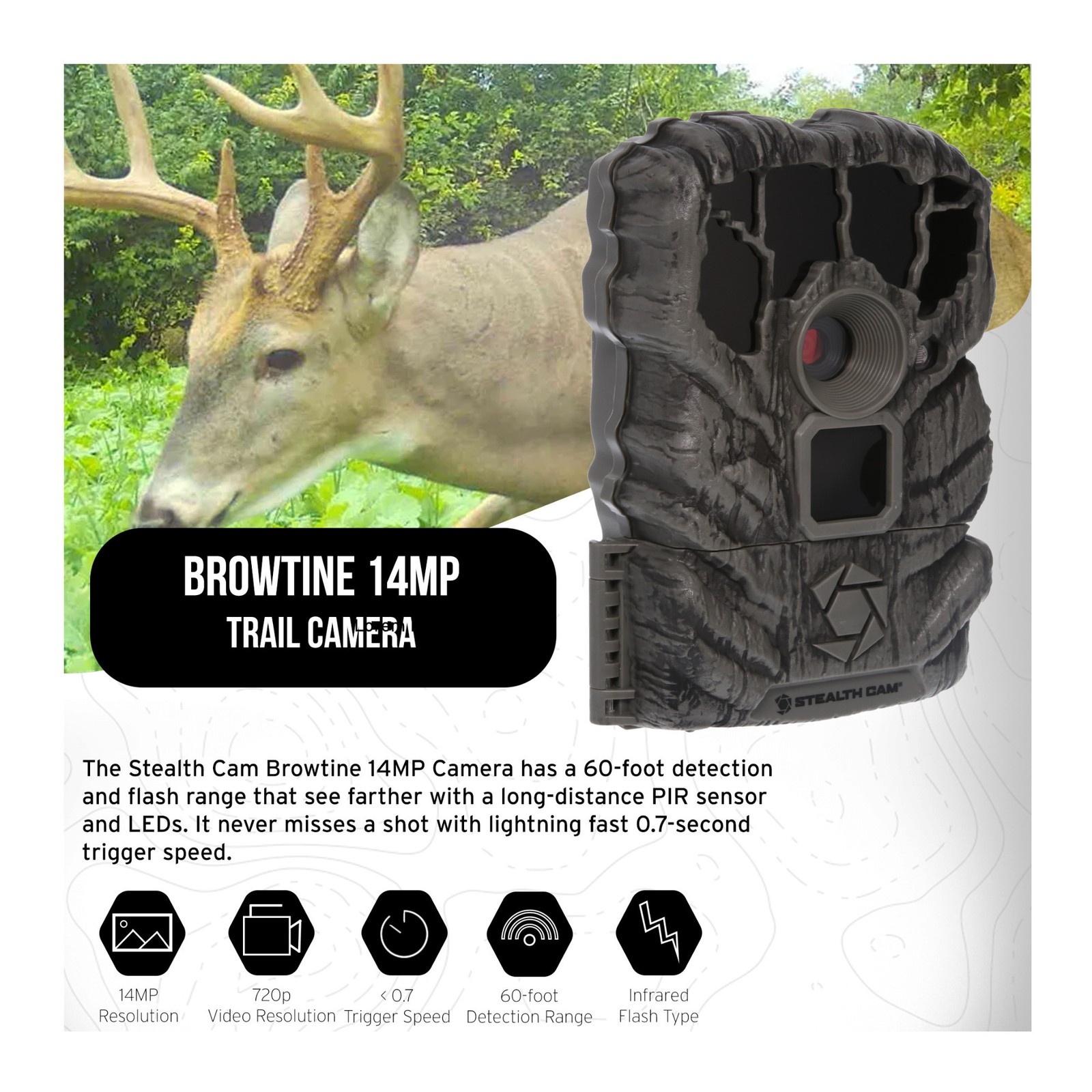Stealth Cam Browtine 14MP Camera Trail Camera (4-Pack) Bundle
