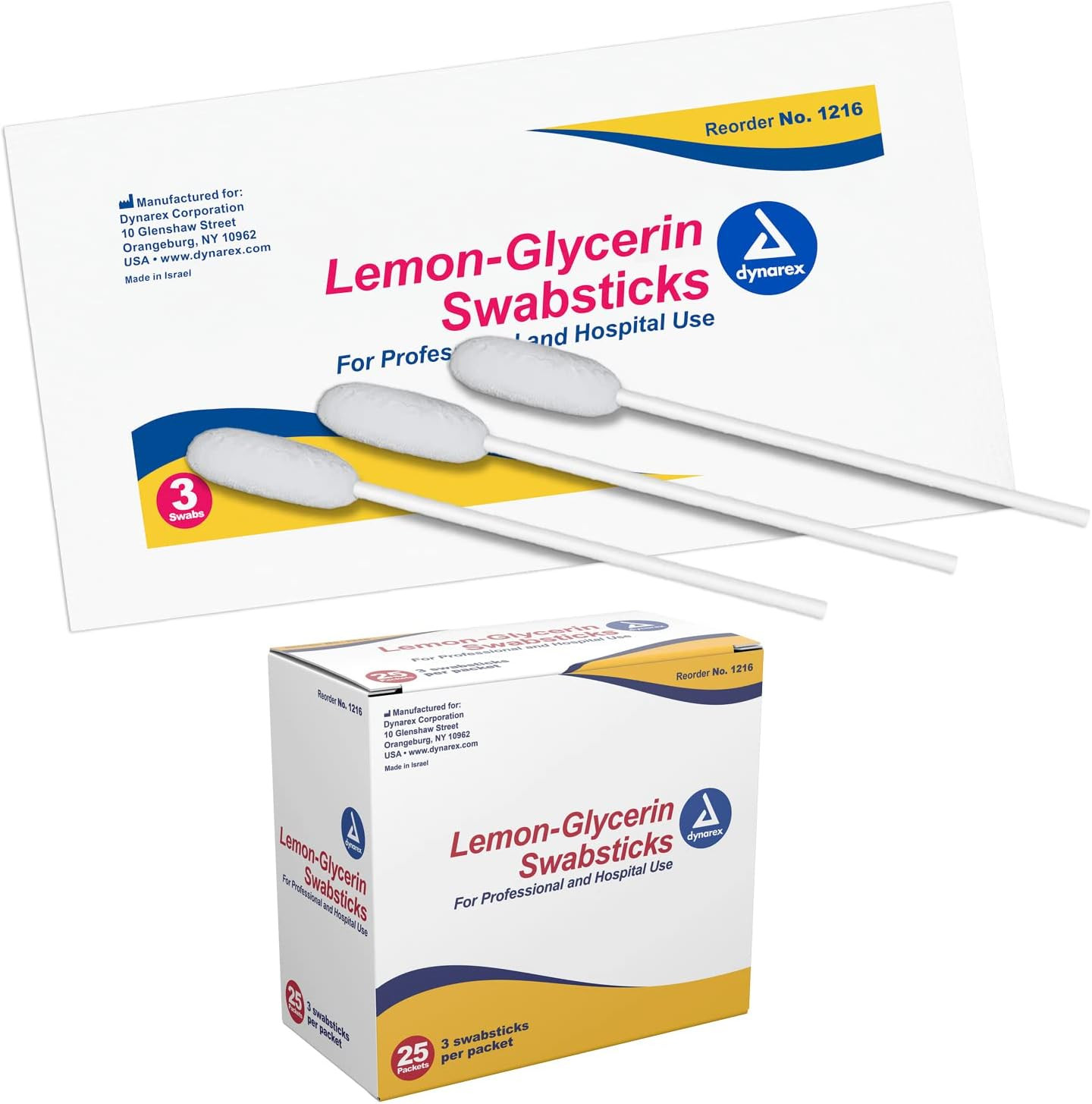 Lemon-Glycerin Swabsticks, Pleasant Tasting Cotton Swabs That Gently Soothes and