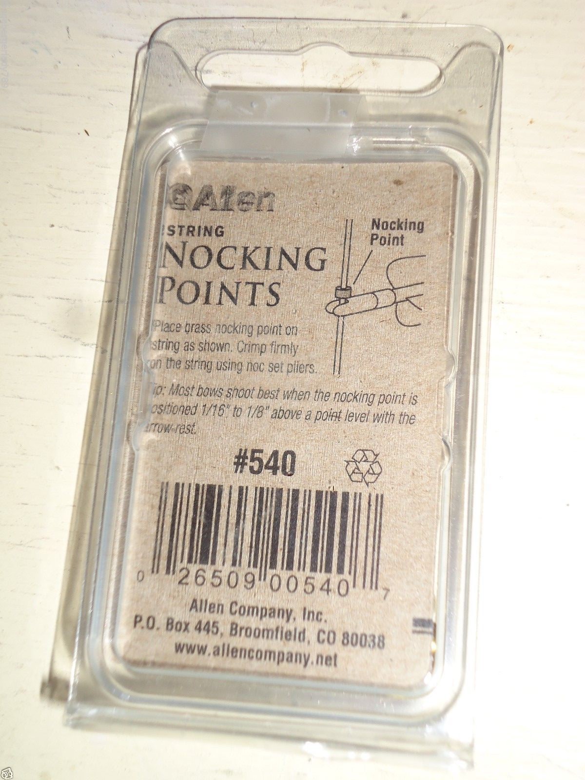 ALLEN CASES BOW STRING NOCKING POINTS NOTCH POINT 5 PACK COMPOUND BOW SHOOTING