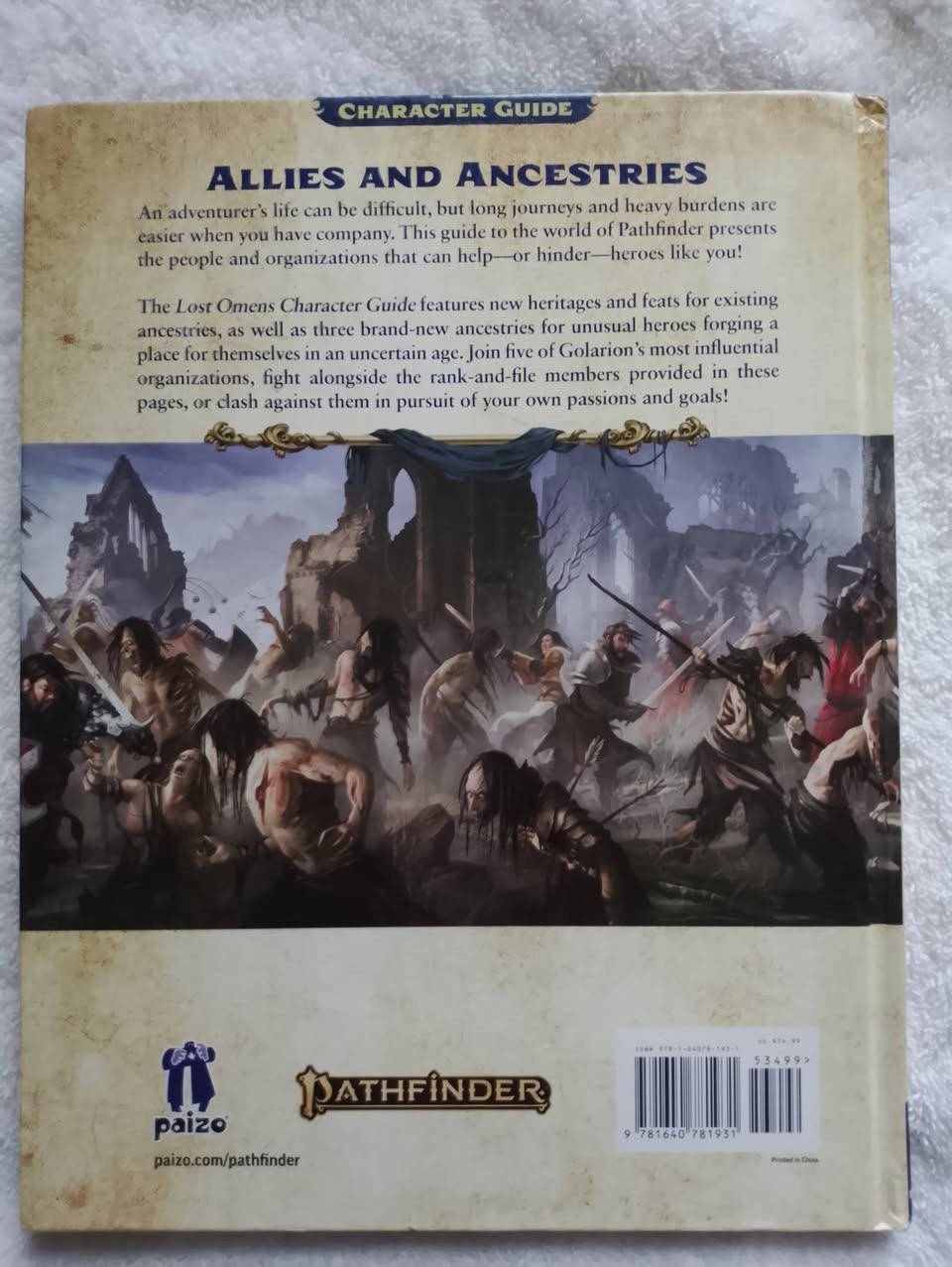 Pathfinder 2e Character Guide Hardback GOOD CONDITION