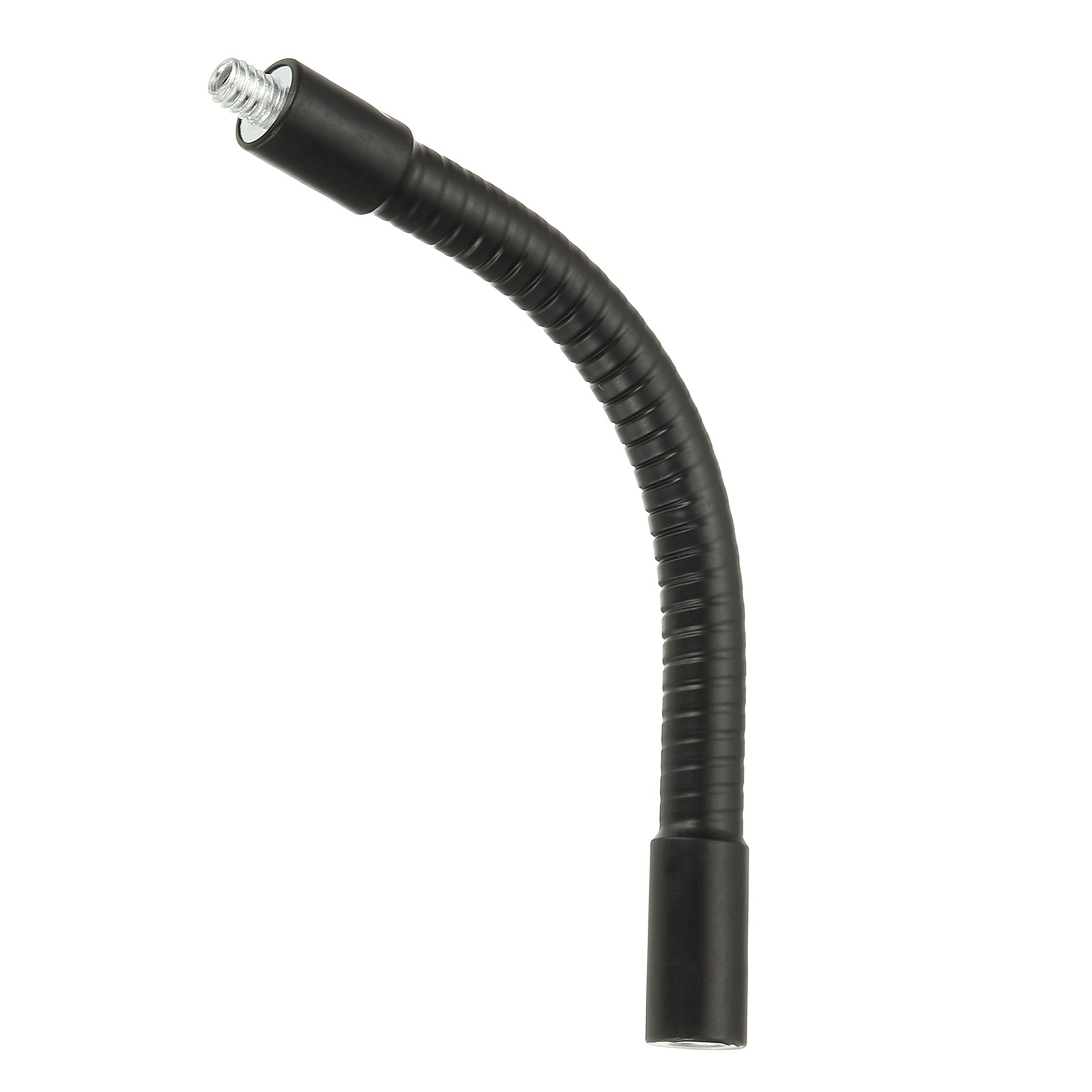 6" Gooseneck 1/4"-20 Female to Male Thread Flexible Tube Extension Black