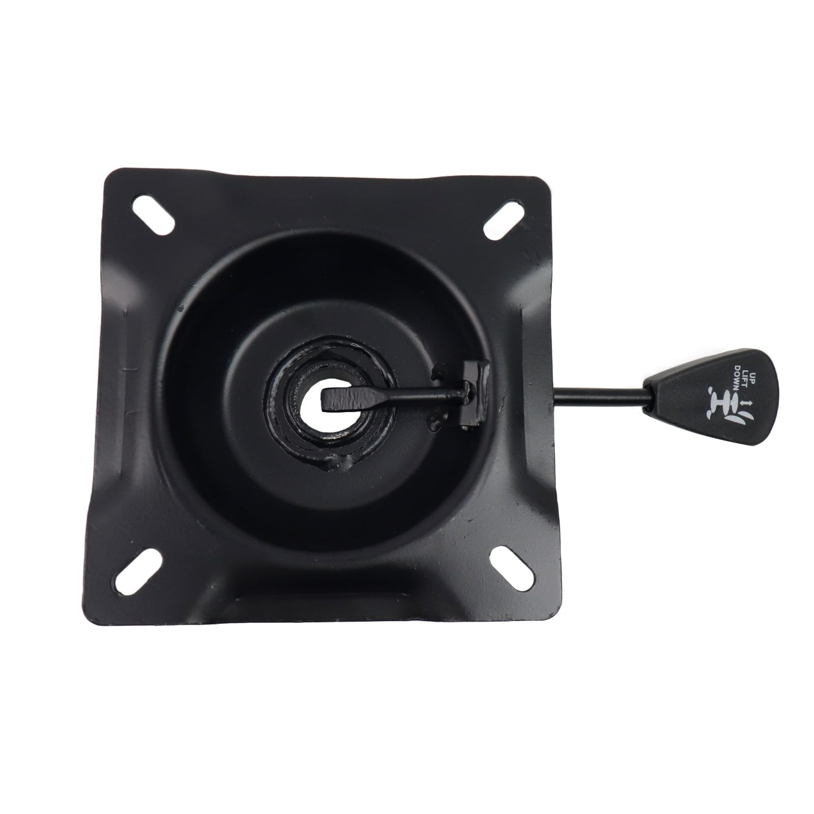 Black Office Chair Tilt Base Control Lift Mechanism 5.3x5.3 Inch Mounting Hole