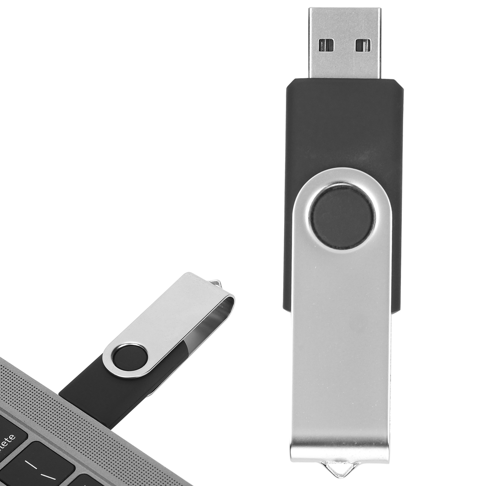 USB Flash Drive Candy Black Rotatable Portable Storage For PC T