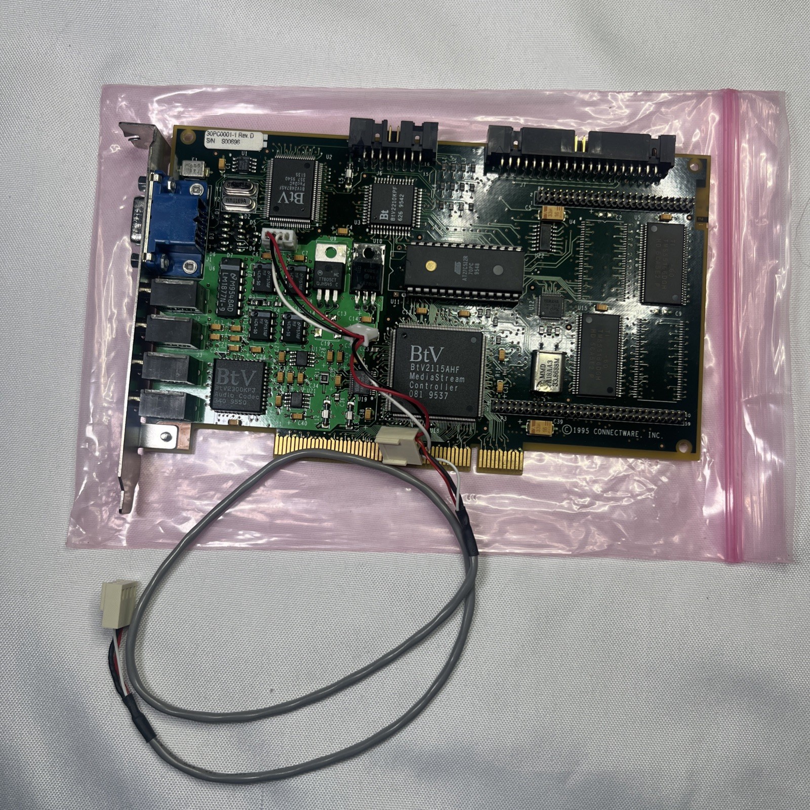 RasterMedia Connectware PCI Video Card 30PC0001-1 BTV  Controller Retro PC Build
