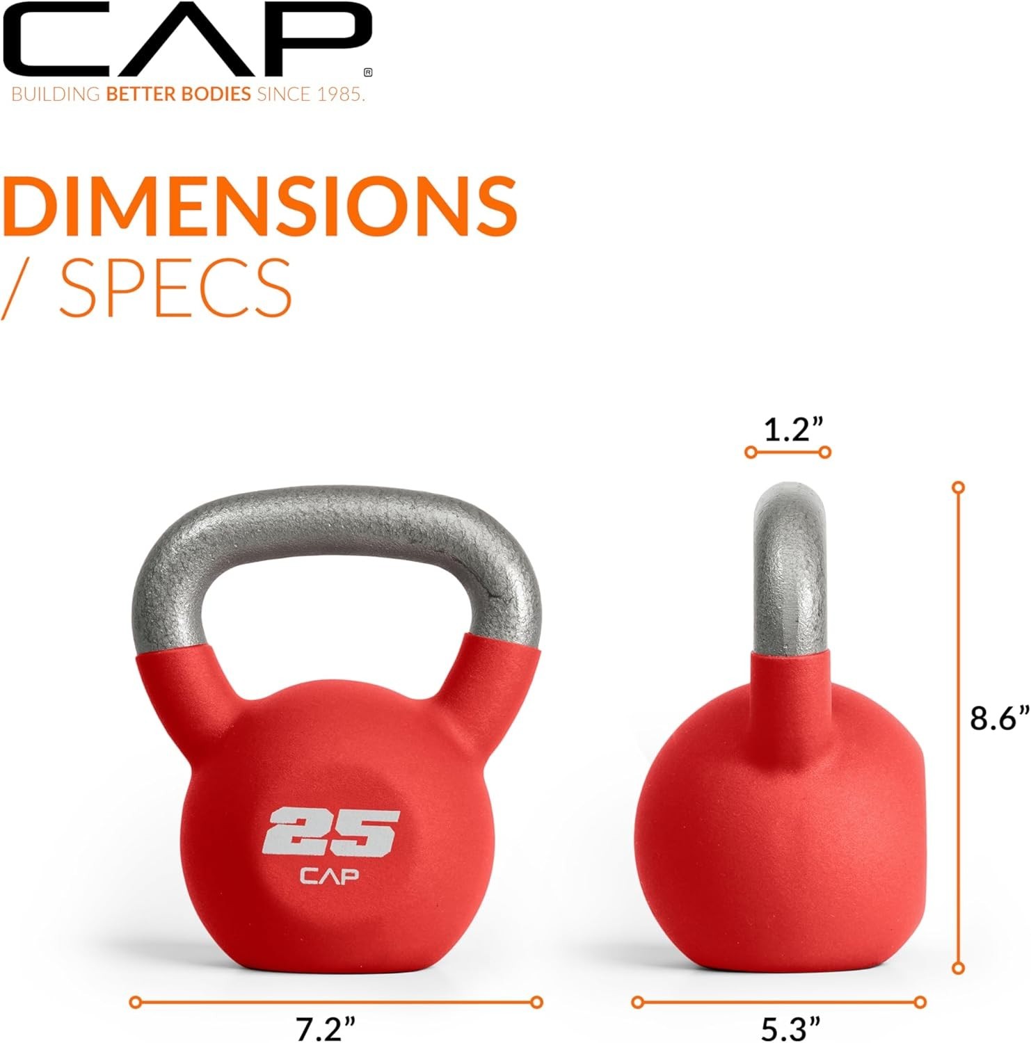 Durable 25 lb Neoprene-Coated Cast Iron Kettlebell for Safe Strength Training