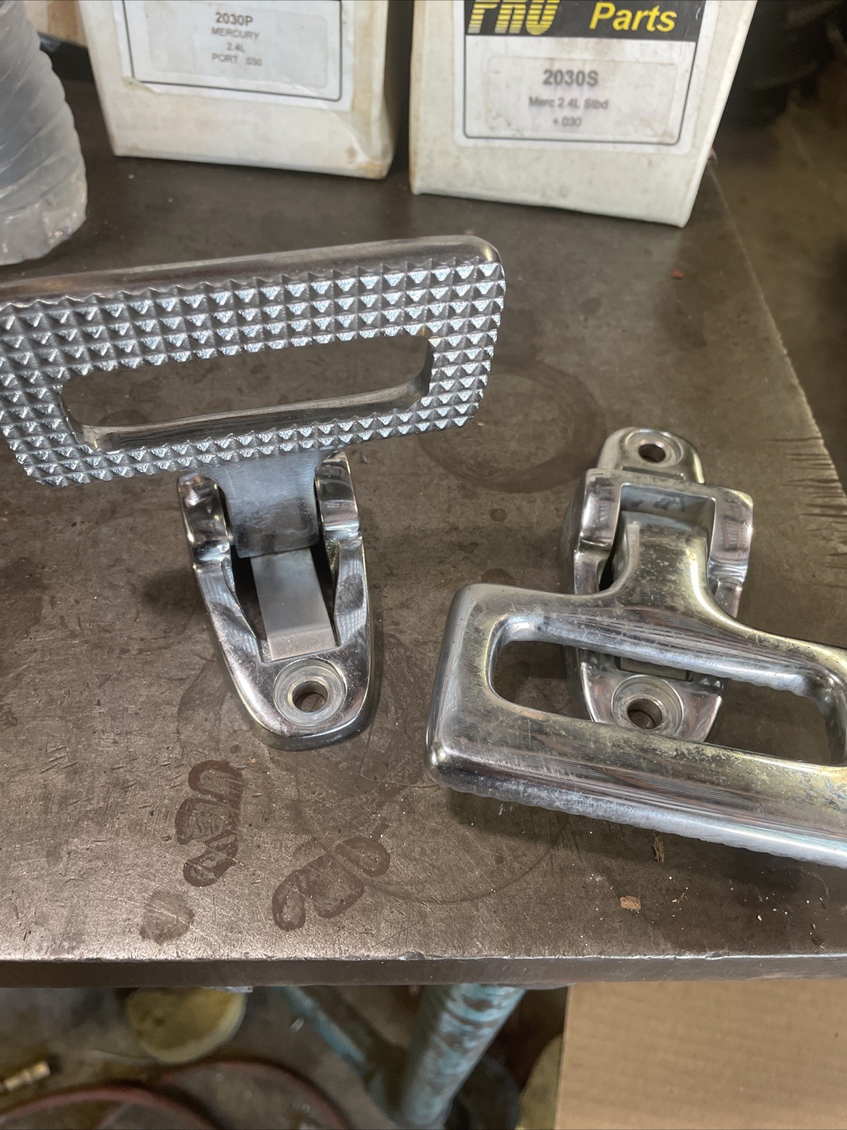 2 Perko Nickel Bronze Folding Mast / Transom Step Marine 4”