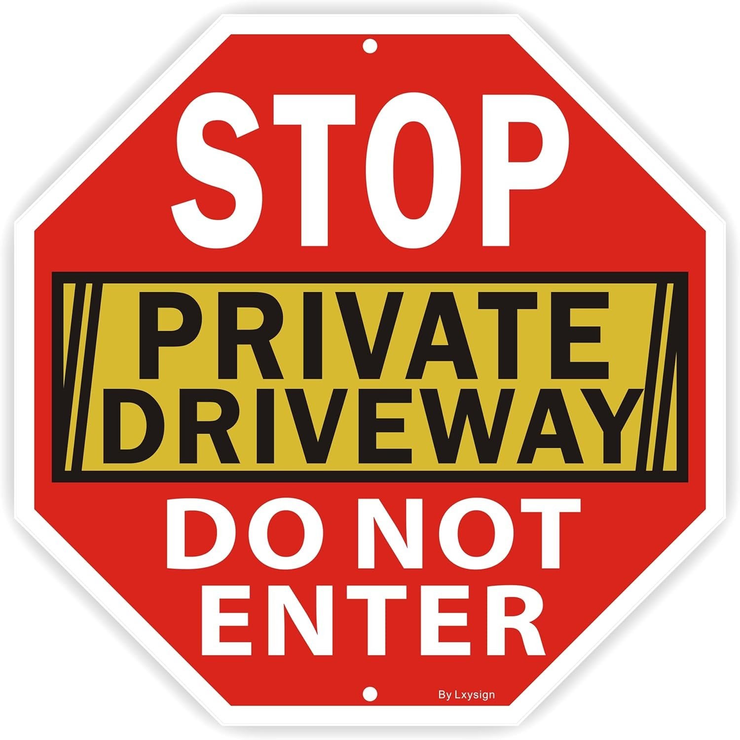 2 Stop Sign Do Not Enter Private Driveway Sign 12 X 12 Reflective Aluminum Sign