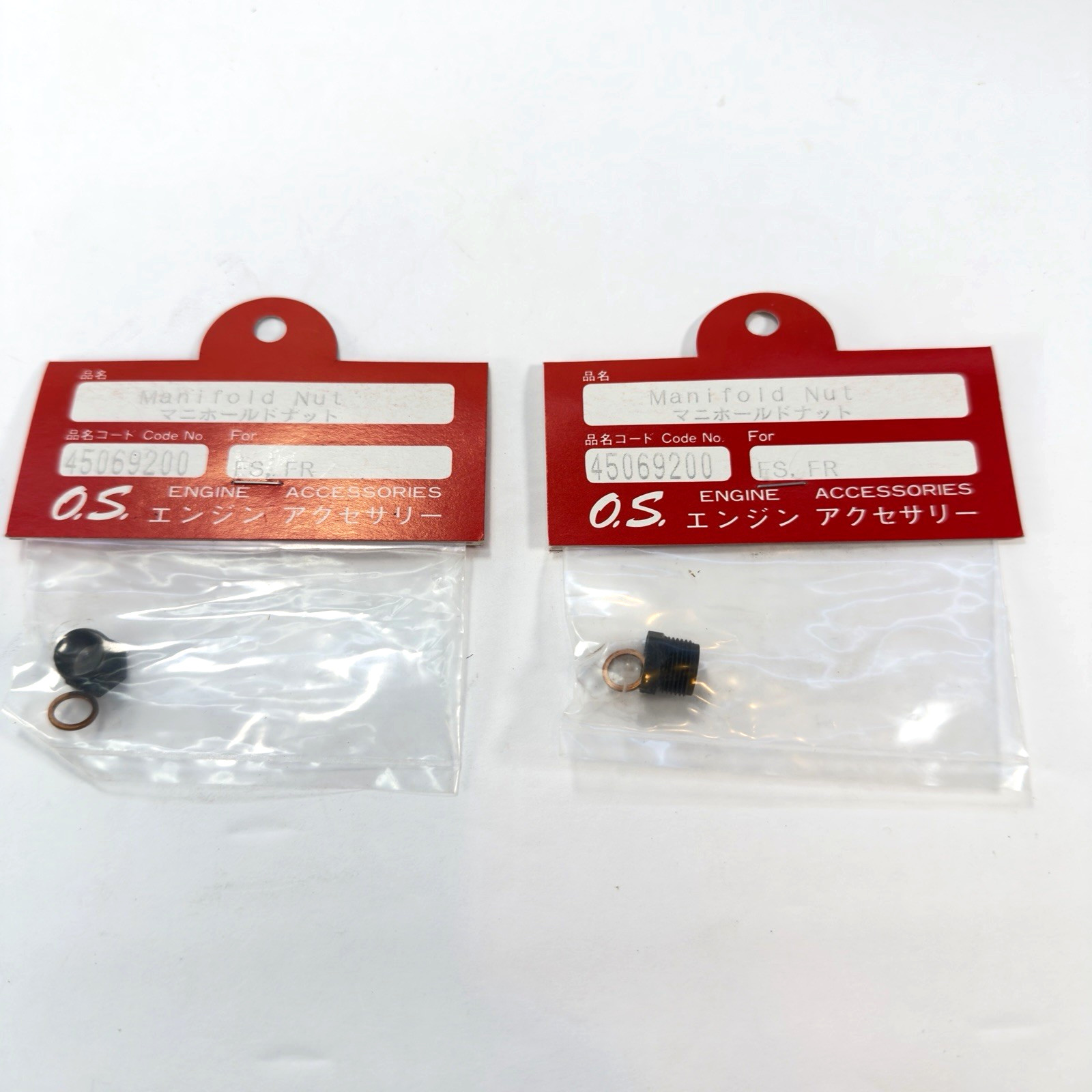 Lot 2 O.S. Engines Manifold Nut 45069200 FS FR Glow Engine NOS Made Japan