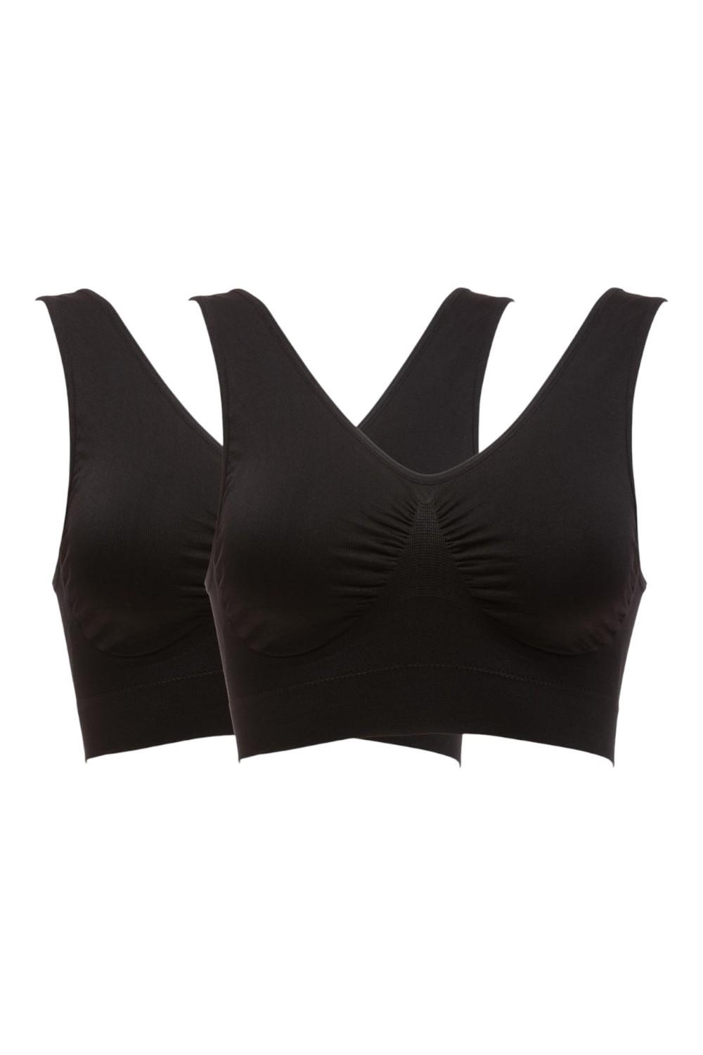 Rhonda Shear Women's 2-pack Ahh Generation Bra Black