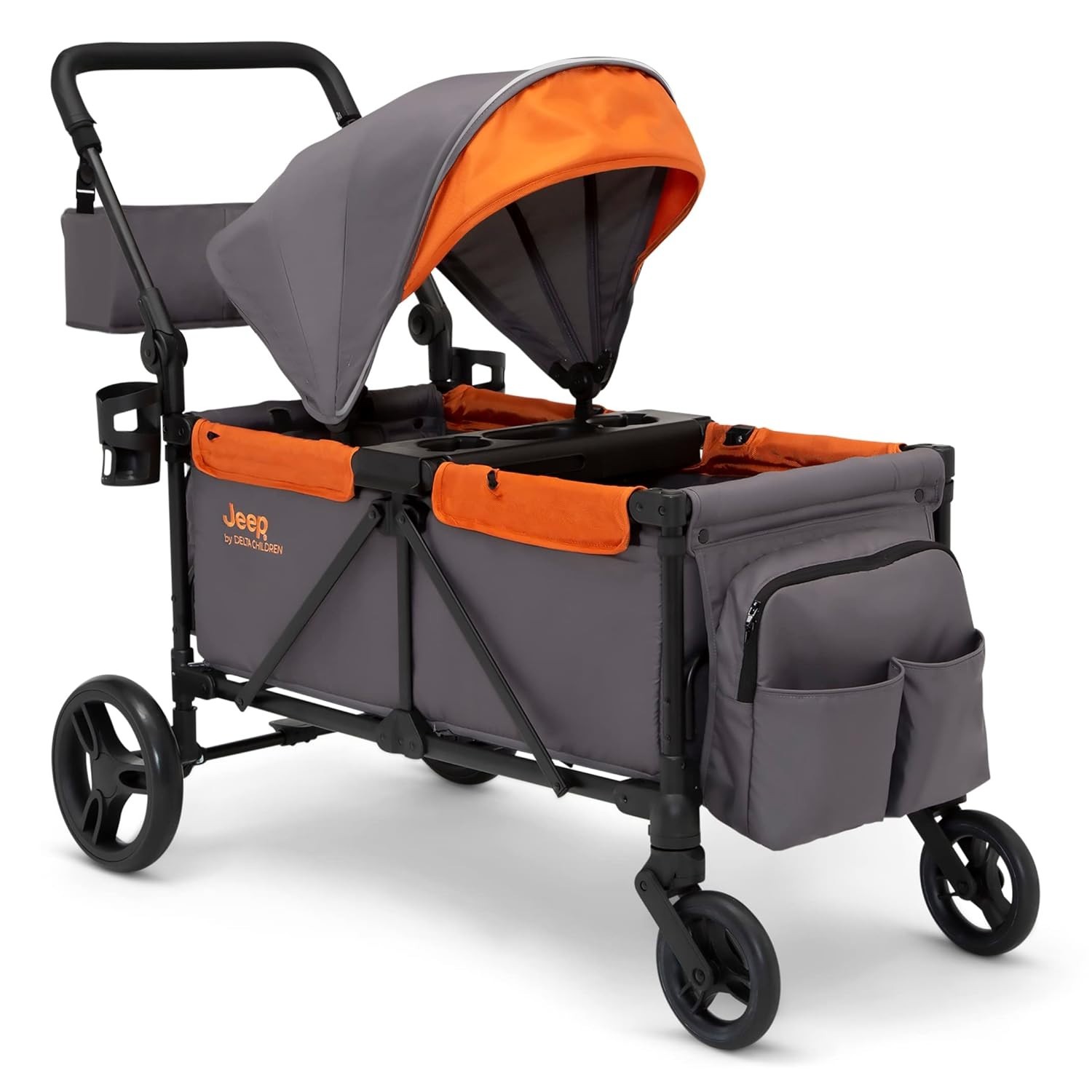 Jeep Sport All-Terrain Stroller Wagon  - Includes Canopy, Parent Organizer, Adju