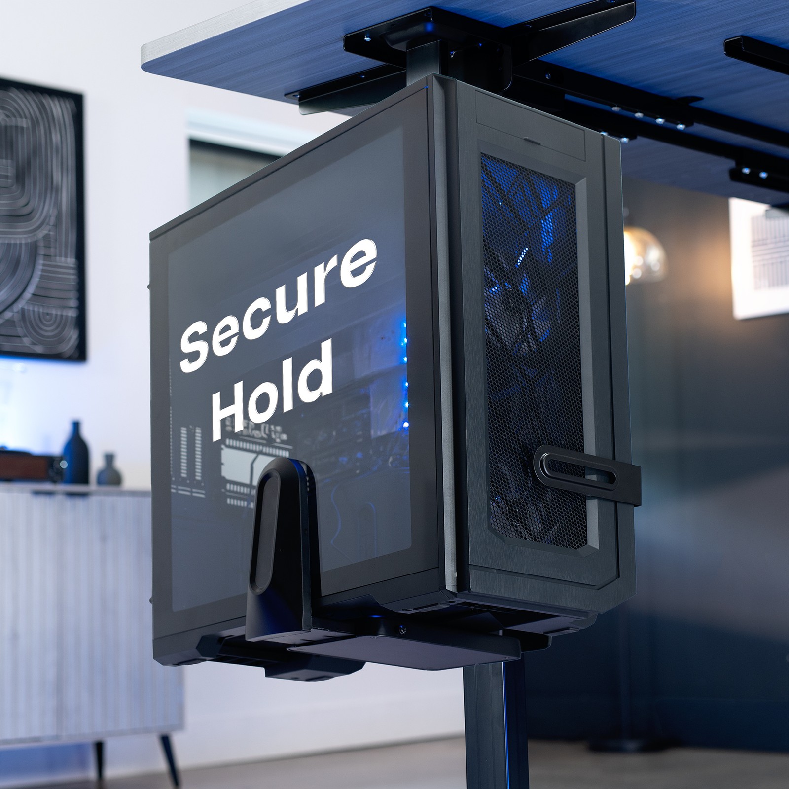 VIVO Adjustable Under Desk Large PC and Wall Mount, Computer Case CPU Holder