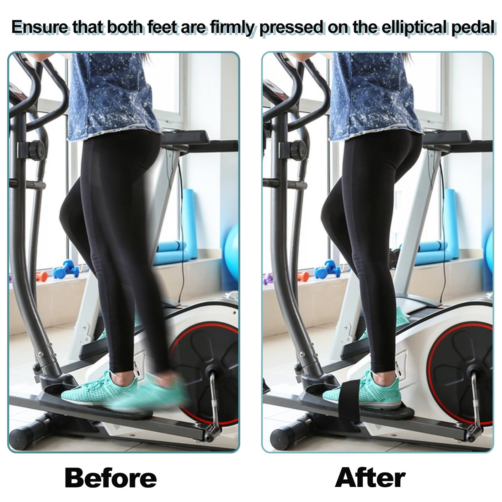 6Pk Ellipse Leg Exerciser Machine Pedal Straps for Home Fitness Physical Therapy