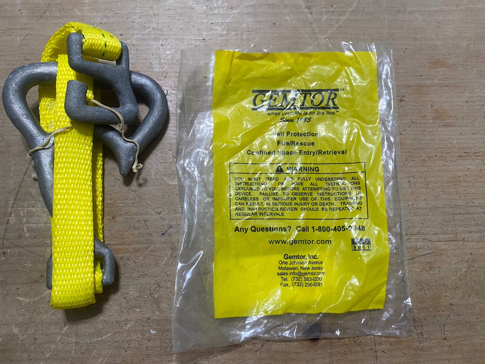 GEMTOR 571 Hose & Ladder Strap Polyester  Aluminum Yellow