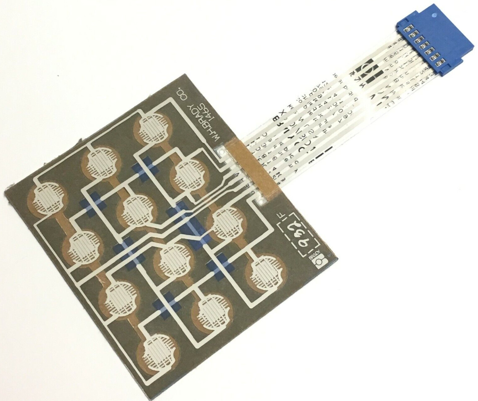 W.H. Brady 4x3 12 Key Push Button Universal Membrane Keypad Switch Field 1465