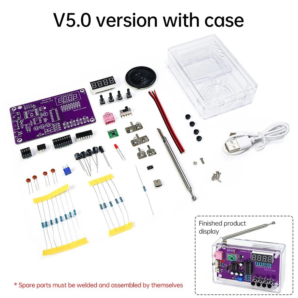FM Radio Kit Soldering Practice Kit for Beginner STEM Educational Training Kit