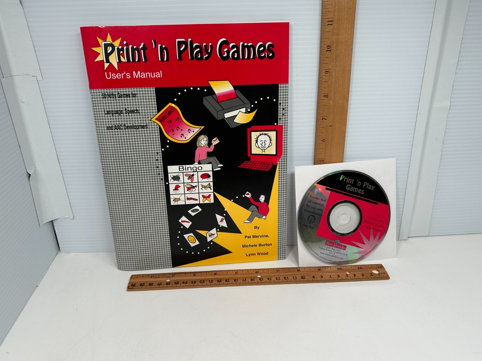 Print 'n Play Game use with Boardmaker 50 Games Disc Manual Mayer-Johnson