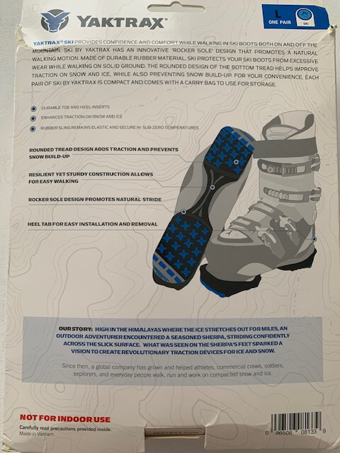 Yaktrax SkiTrax Ski Boot Protection - Size Lg - Open Box