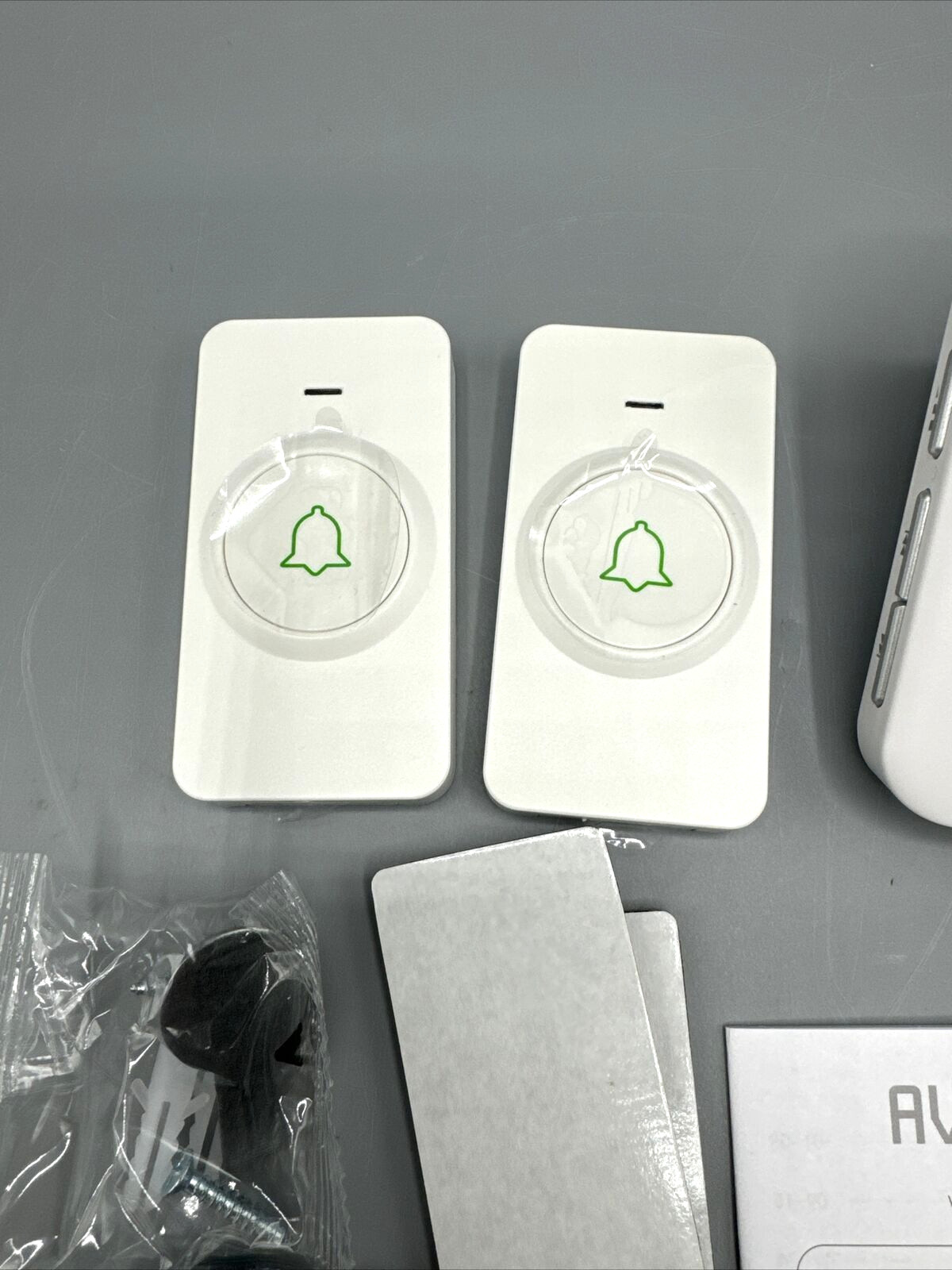 Wireless Door Bell, Mini Waterproof with 2 Remotes White