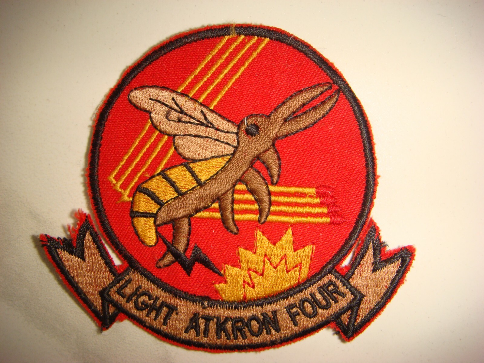US NAVY ATTACK SQ  LIGHT ATKRON FOUR,  VIETNAM WAR PATCH