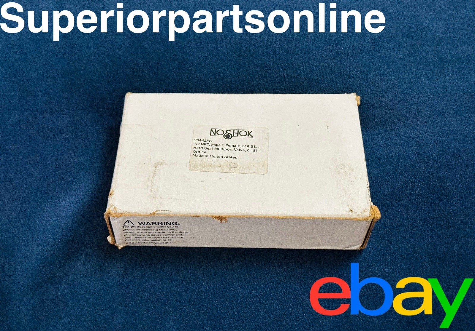 *NEW* NOSHOK 204-MFS Multiport Valve 316SS 10,000 PSI 1/2"-NPT Male x Female