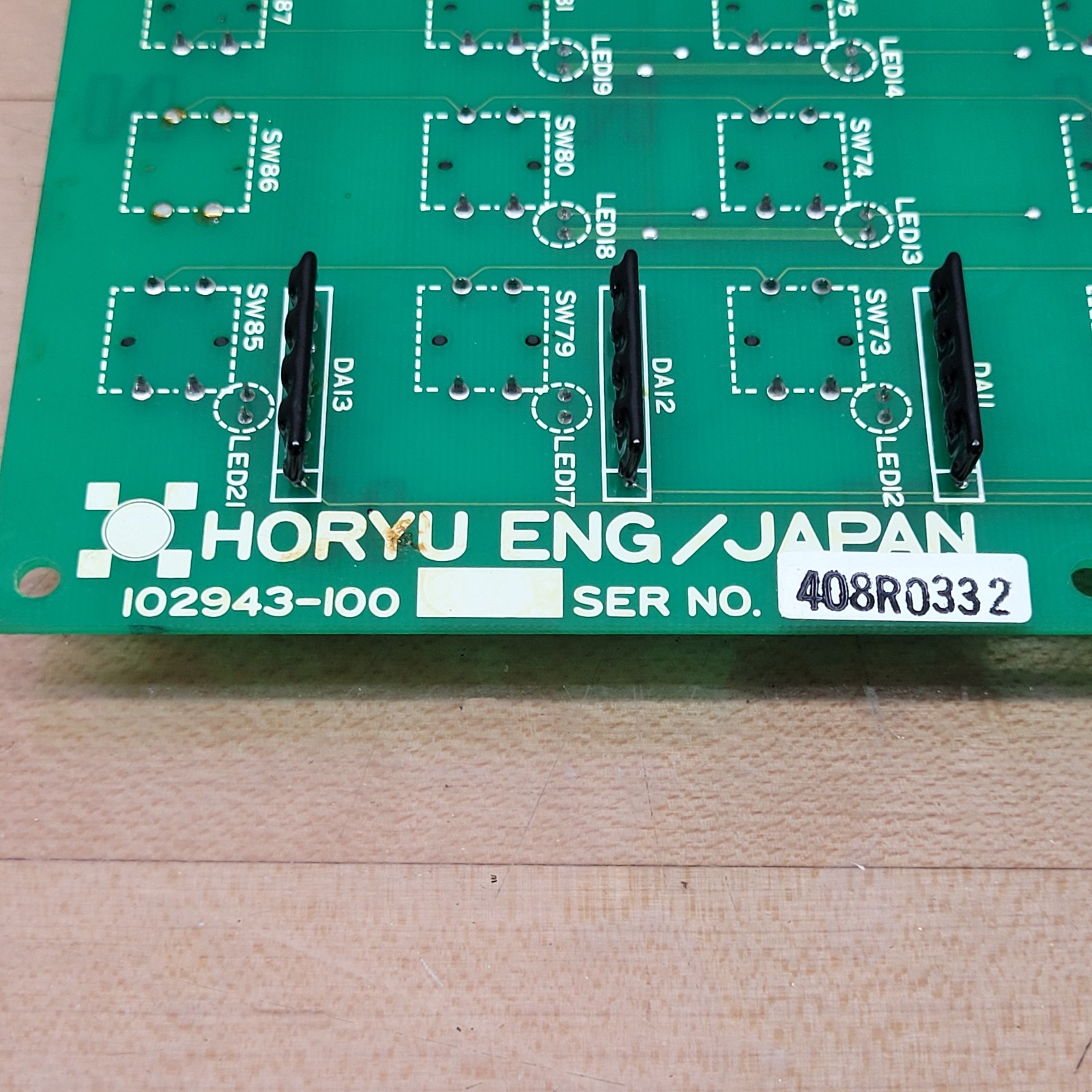 Horyu 102943-100, Push Button Control Panel Board - USED