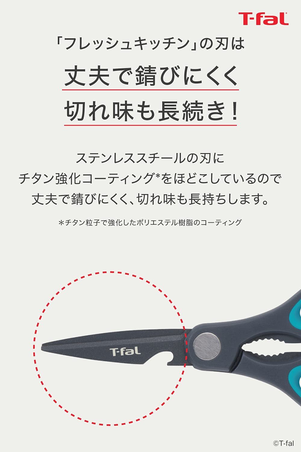 T-fal Kitchen Scissors Fresh Kitchen Nut Cracker Bottle Opener K13441