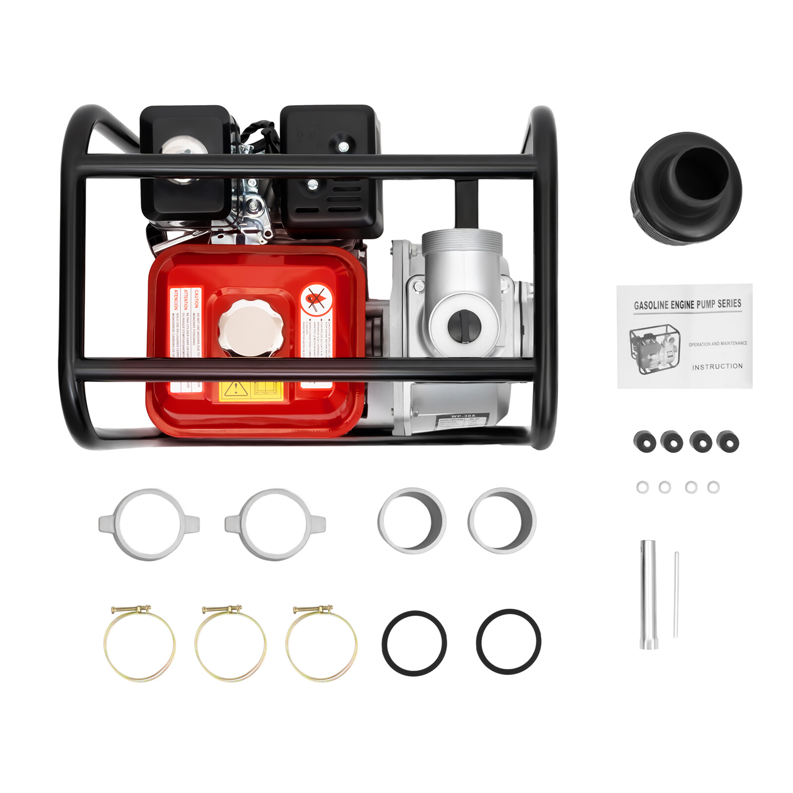 7.5HP 3000W Gas Power Semi-Trash Water Pump High Pressure Garden Irrigation