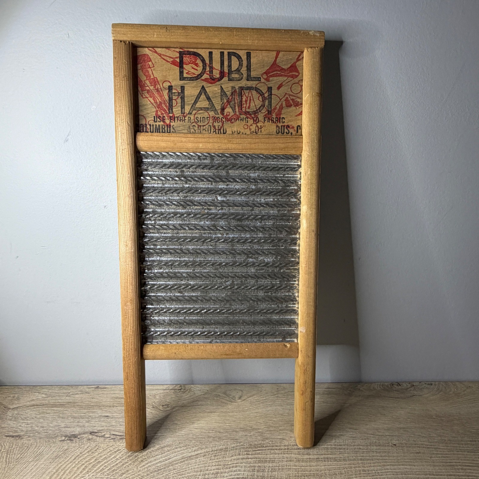 Vintage Dubl Handi Washboard Columbus Washboard Ohio Primitive Farmhouse Decor
