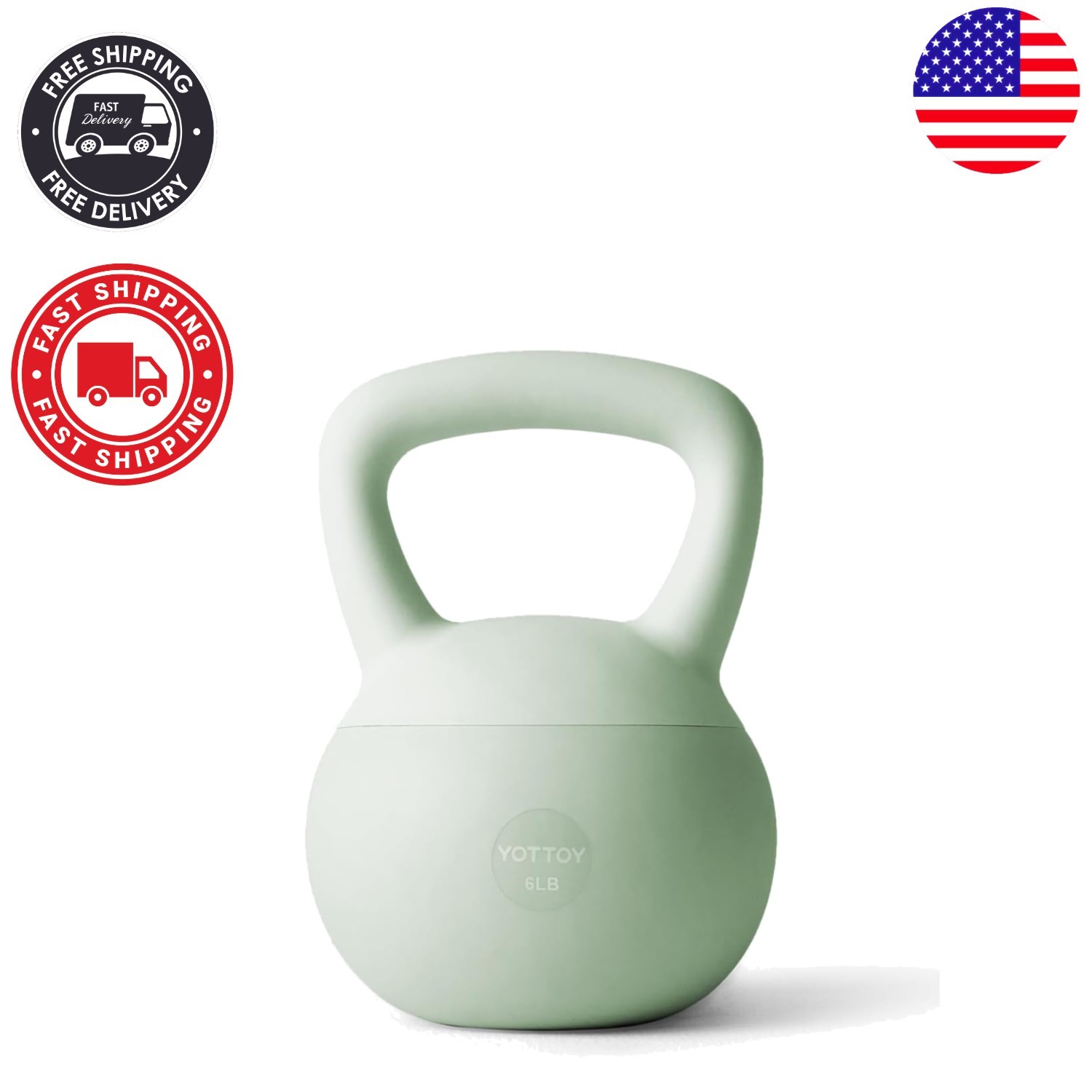 Eco-Friendly 6LB Soft Kettlebell - Shock-Absorbing Design for Safe Workouts