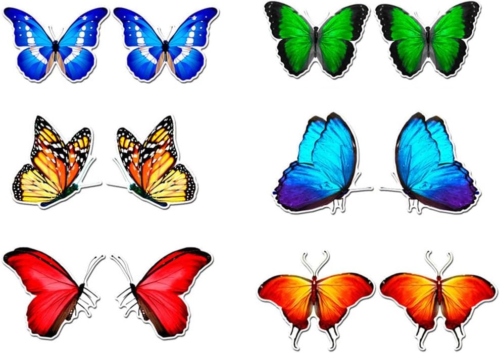 12 Pieces Butterfly Screen Door Magnets Decorative, Flexible Double
