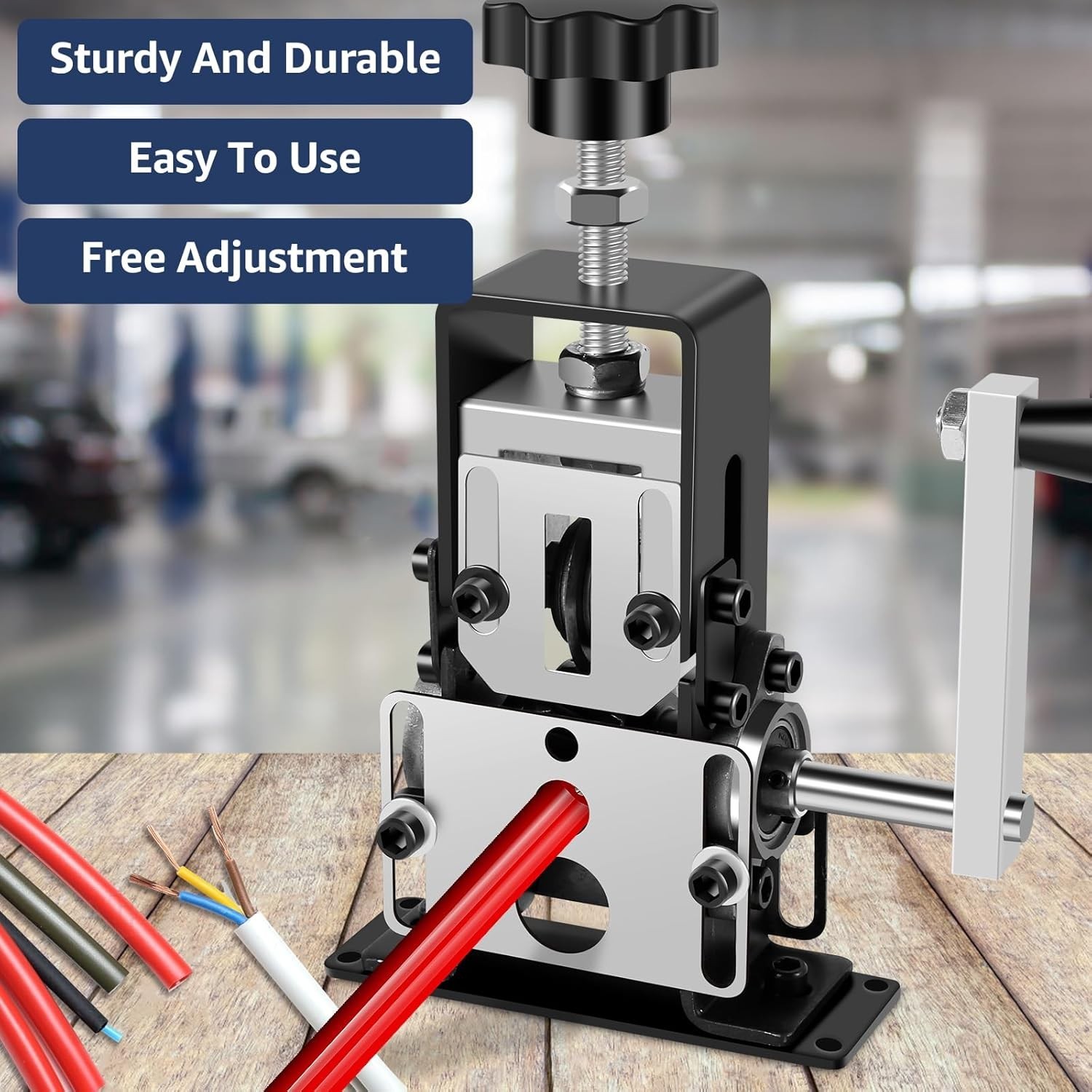 Wire Stripper Machine, 0.06''-0.98'' Manual or Drill Powered Wire Stripping M...
