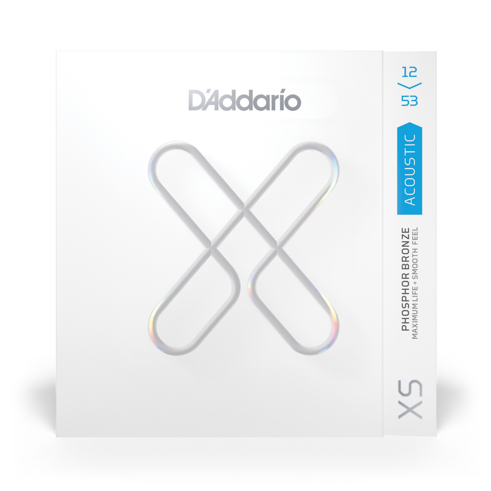D'Addario XSAPB1253 Phosphor Bronze Acoustic Guitar Strings, Light, 12-53 XS