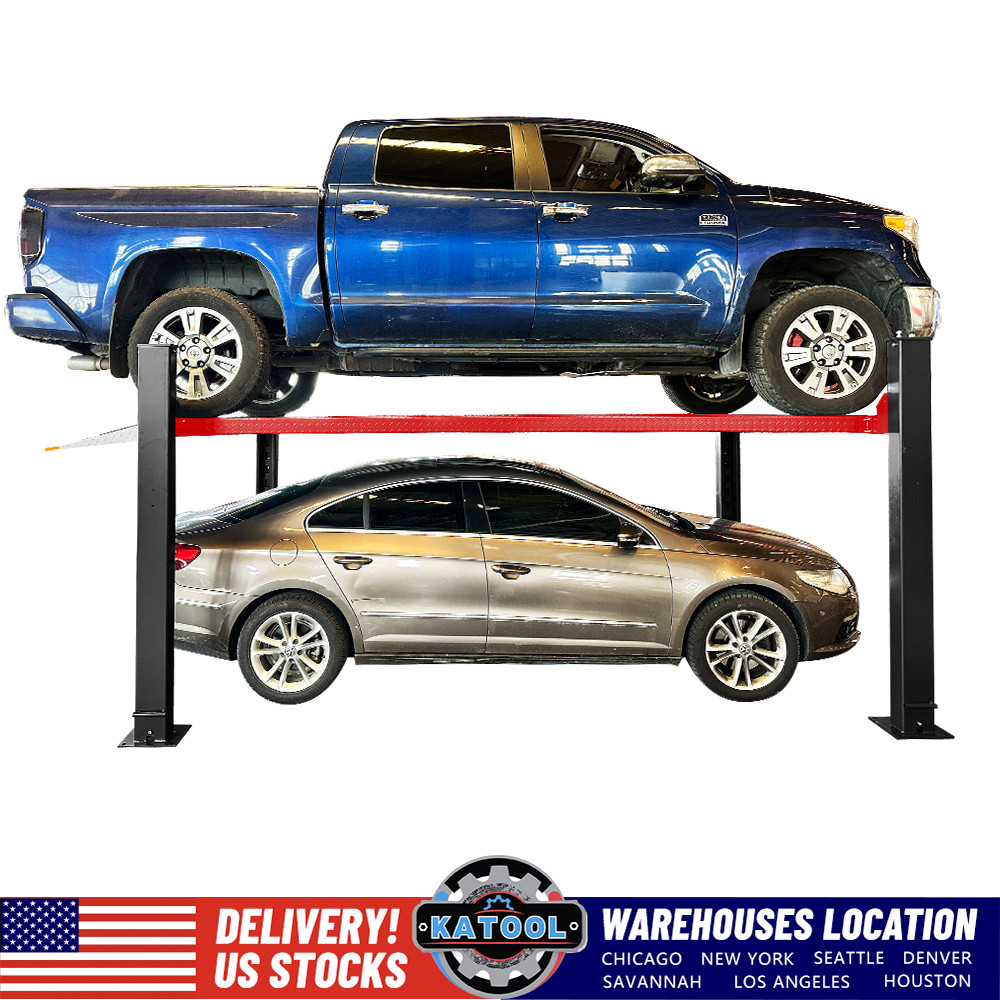 9500lbs Wide 113" Lifting Height 84.5" Car Storage Lift 4 Post Car Lifts Hoist