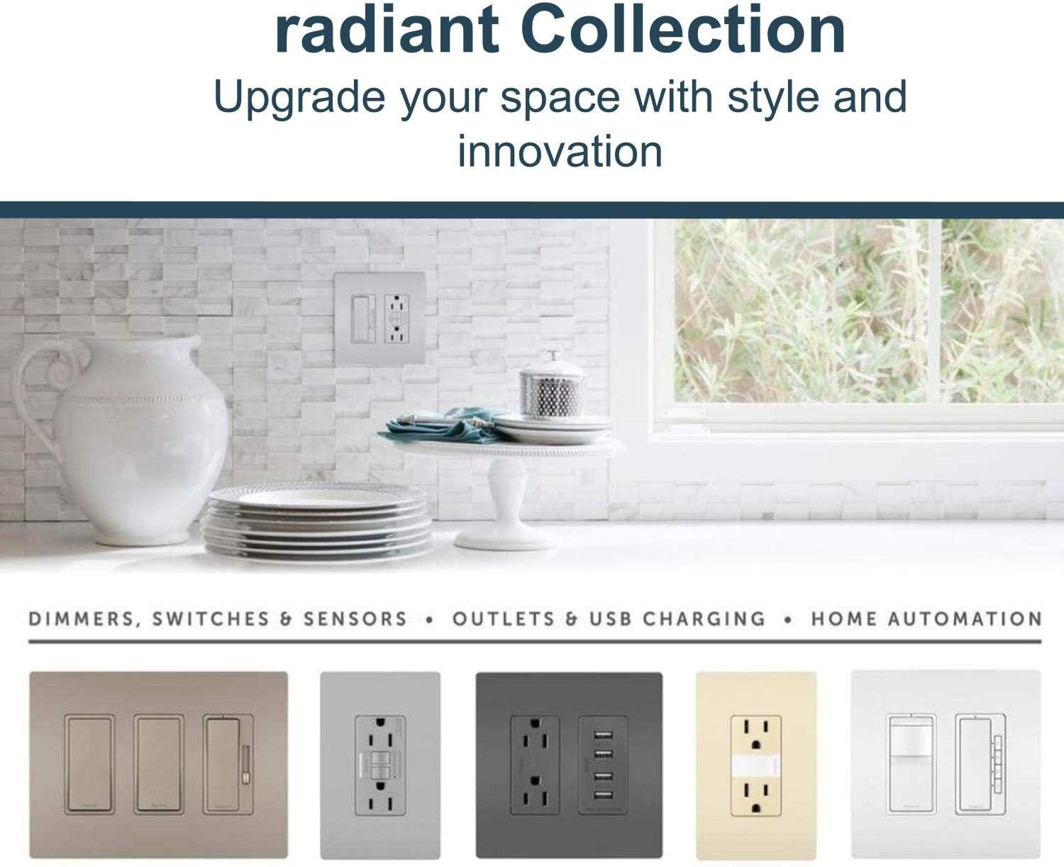 Radiant 15 Amp Combination GFCI Self-Test Tamper-Resistant Electrical Wall Power