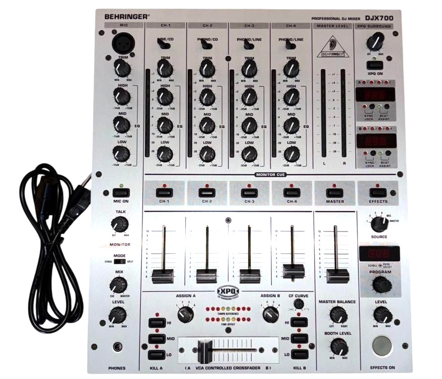 BEHRINGER DJX700 Professional DJ Mixer 5 Channel Effects Tested Working