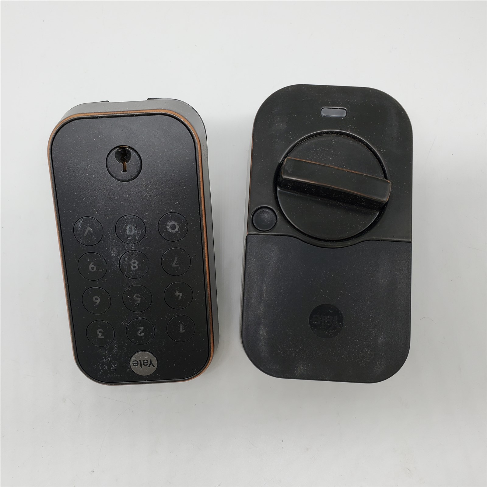Yale Security Lock 2 Deadbolt, Bronze Smart Entry Door Lock *NO MODULE*