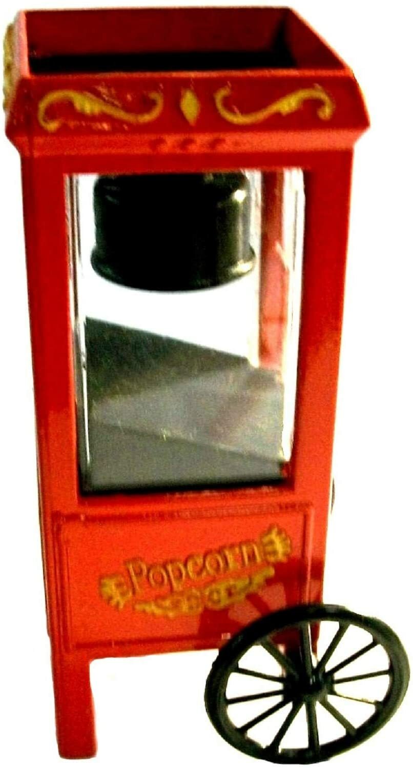 Red Popcorn Cart Die Cast Metal Collectible Pencil Sharpener