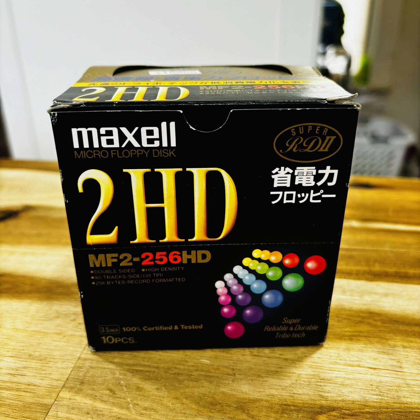 NIB NOS 10 Pack Maxell MF2-256 3.5” Floppy Disks 2HD Super RDII Made in Japan(?)