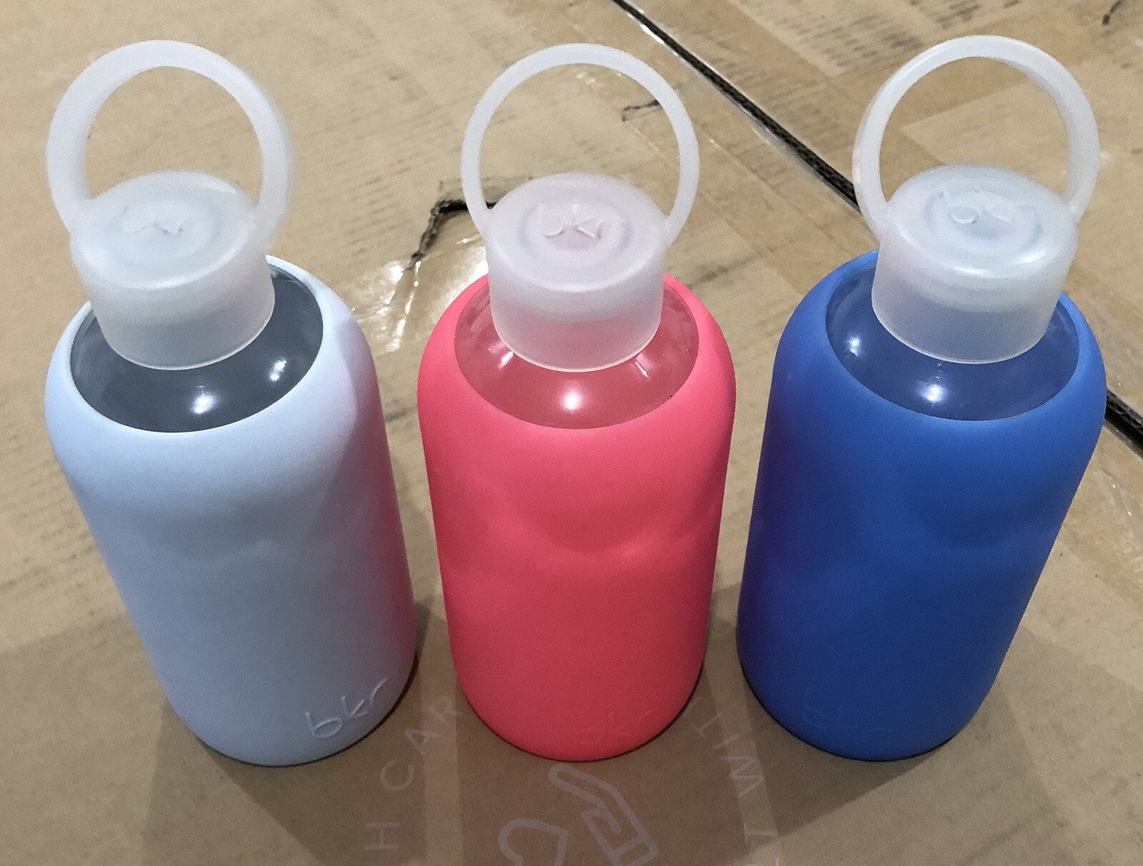 BKR The Original Glass Water Bottle BPA-Free Silicone Sleeve 16oz Lot of 3 New