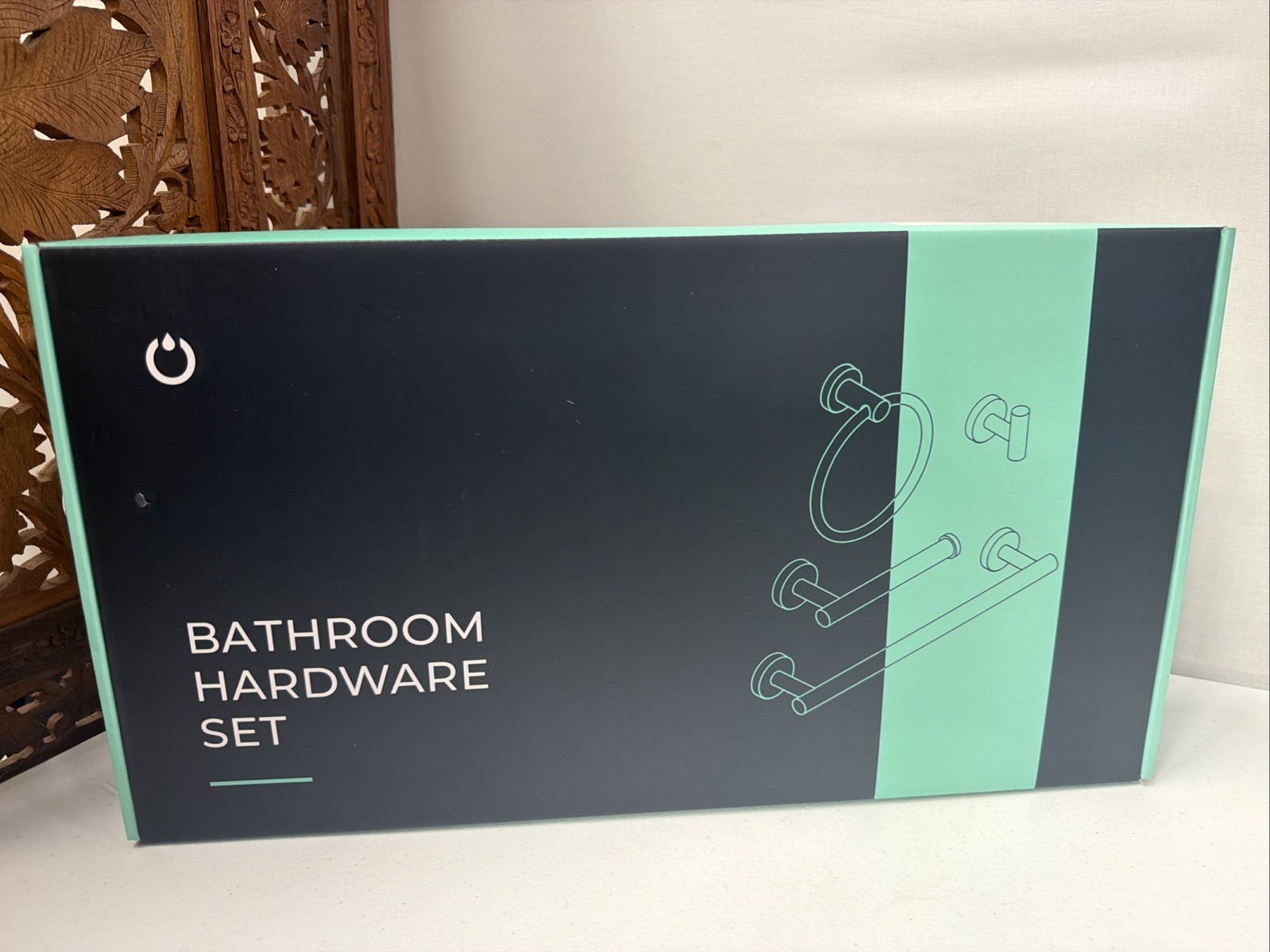 FORIOUS 4 Piece Brushed Nickel Bath Hardware Set - Luxury Look, Towel Holders