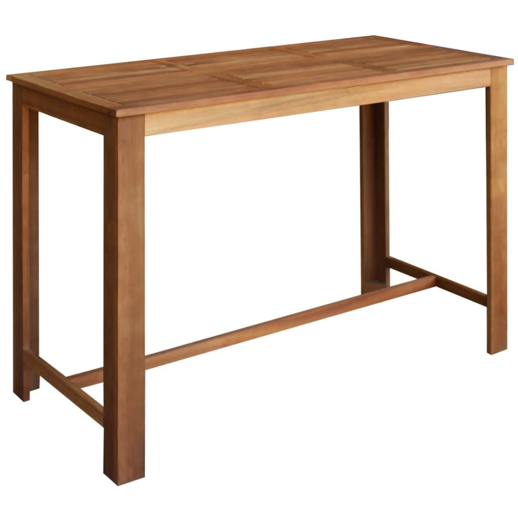 Bar Table and Stool Counter Stool Pub Table 7 Piece Solid Acacia Wood vidaXL