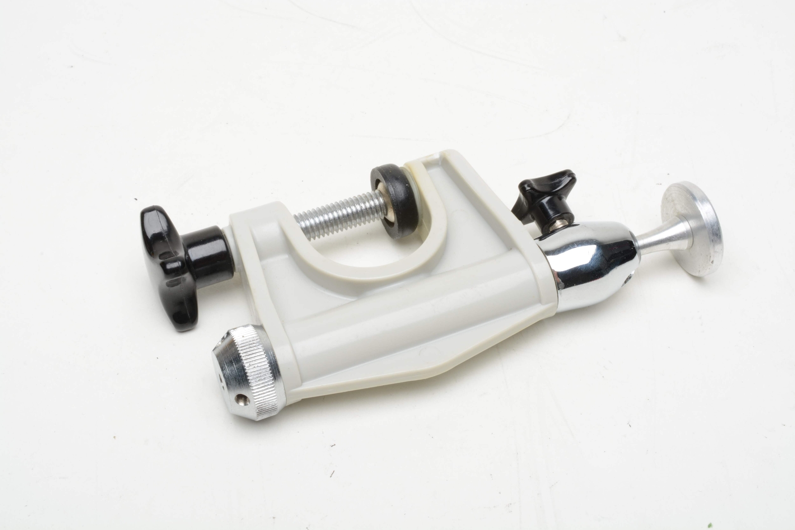 Camera clamp / table tripod w/ball head, great design, clean