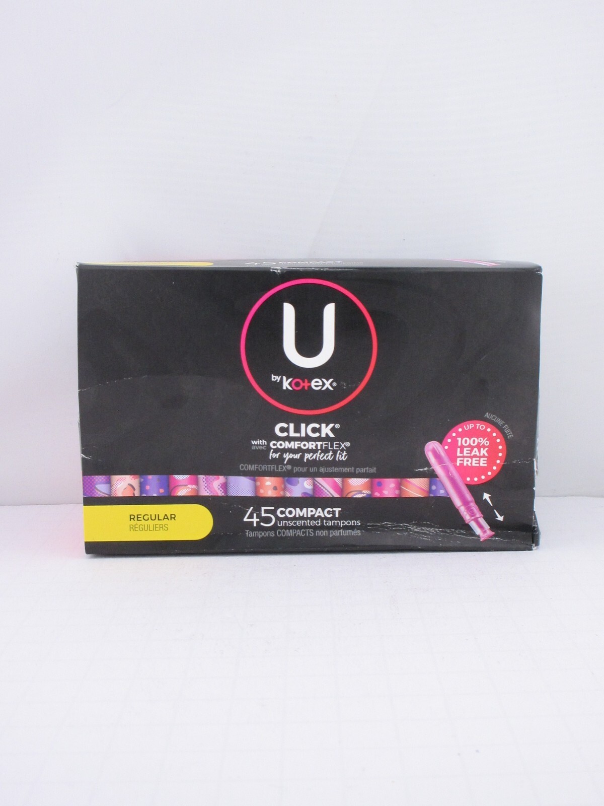 U by Kotex Click Compact Unscented REGULAR Tampons, 45 ct - FREE SHIPPING!